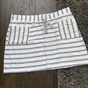 Lou & Grey terry skirt with stripes and pockets